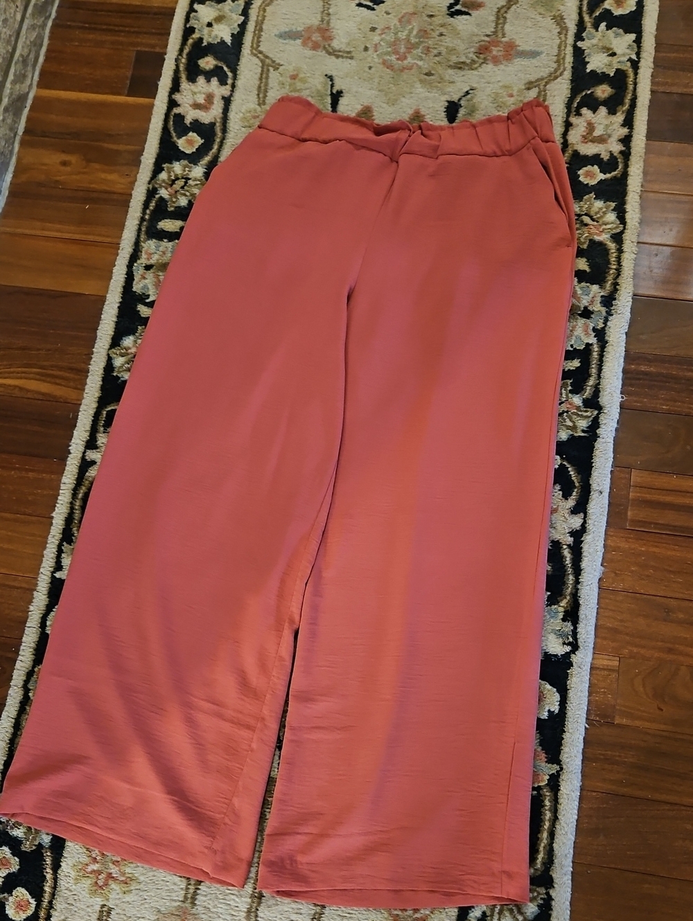 Hilary Radley Wide-Leg Pull-On Pants - Rose